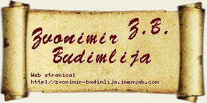 Zvonimir Budimlija vizit kartica